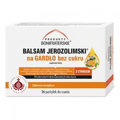 Balsam Jerozolimski na gardło 16 bez cukru Balsam Jerozolimski na gardło 16 bez cukru