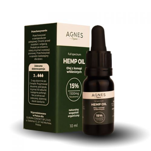 Agnes Organic Hemp Oil 15% 1500 mg 10 ml Agnes Organic Hemp Oil 15% 1500 mg 10 ml